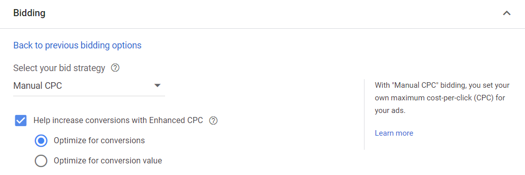 Google Ads Bidding Strategy Manual CPC