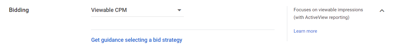 Viewable CPM Google Ads Bidding Strategy