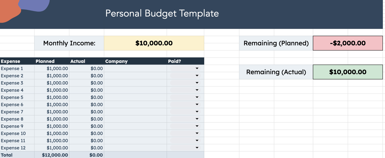 Budget Planning Templates and Calculators