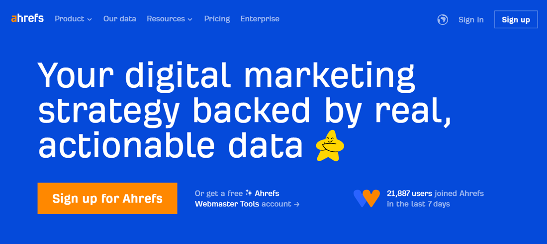 Ahrefs Homepage